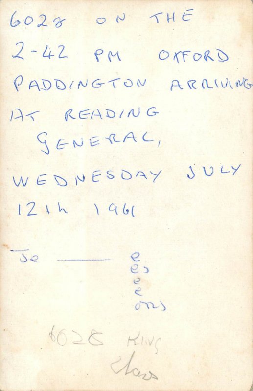 Real Photo Railroad History Early Train Locomotive Oxford Paddington at Reading