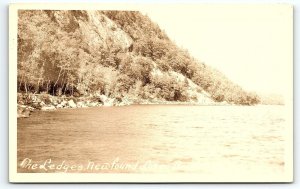 1920s BRISTOL NEW HAMPSHIRE NEWFOUND LAKE THE LEDGES RPPC POSTCARD P3441