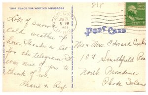 Greetings PORTLAND MAINE Large Letter