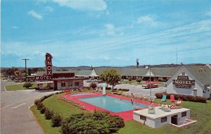 Knoxville Tennessee 1960s Postcard Knox Motel Swimming Pool
