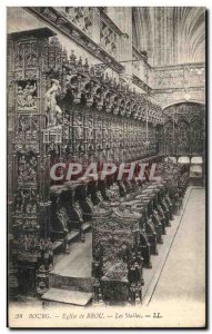 Old Postcard Brou Church Bourg The Stalls