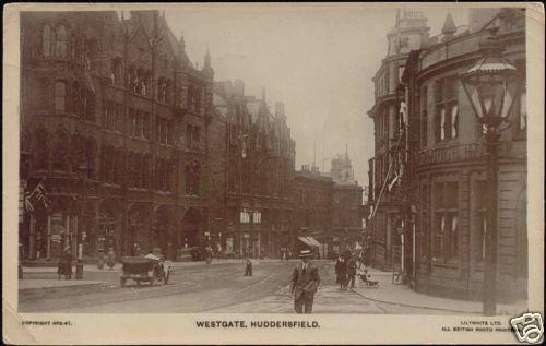 yorkshire, HUDDERSFIELD, Westgate, Hotel (1923) RPPC 