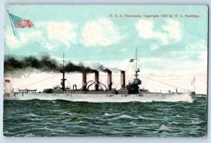 Marblehead Massachusetts MA Postcard USS Tennessee US Navy Ship 1910 Antique