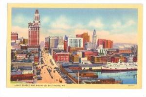 LP11   Baltimore,  Maryland, MD, postcard, View, Light 