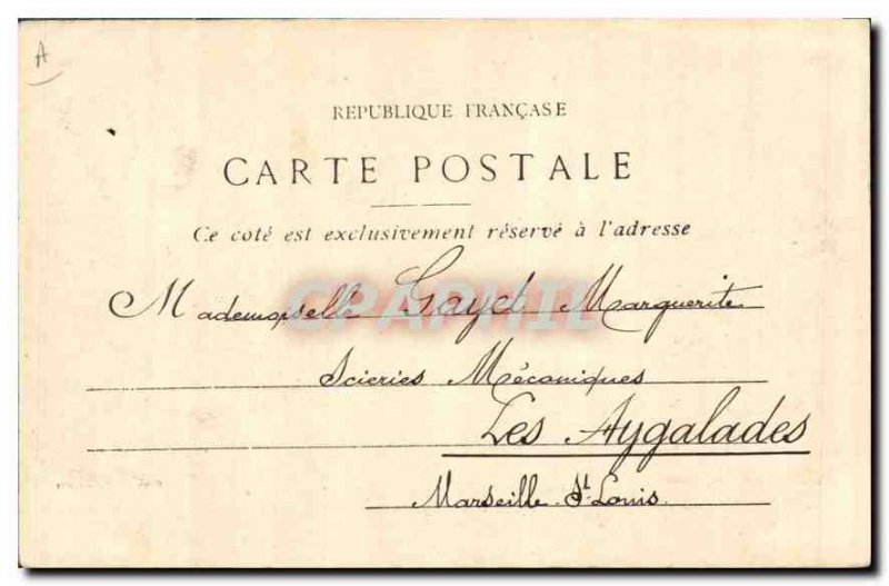 Postcard Old Marseille Garden Pugot hill