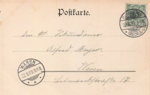 SCHWERIN GERMANY~SCHLOSS SEESEITE~1899 MULLER PHOTO POSTCARD