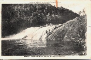 Brazil Bresil Etat de Minas Geraes Cataracte Arrudos Vintage Postcard C053