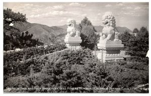 RPPC Sanborn Postcard S-1664 Chinese Dogs and Rock Garden. Colorado Springs, Co.