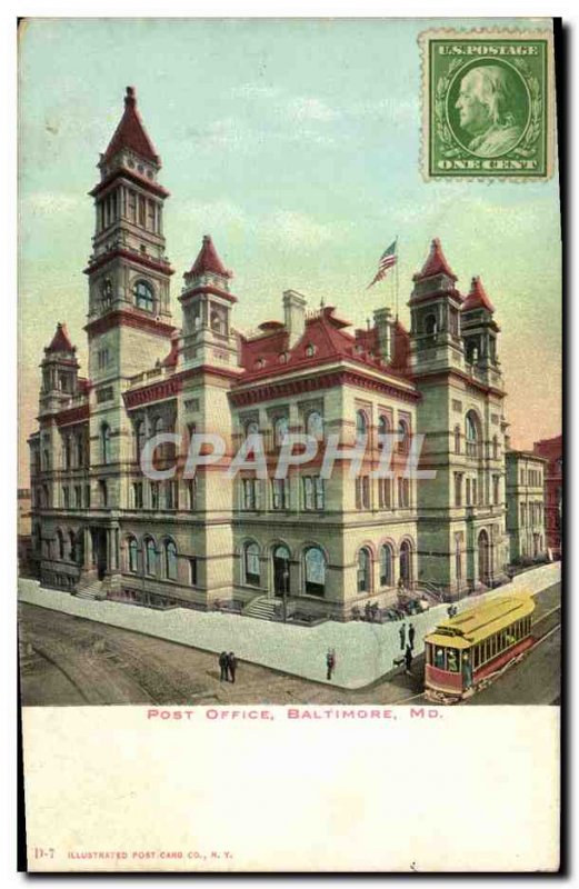 Postcard Old Post Office Baltimore Md