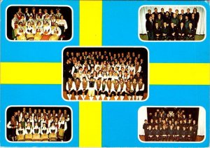 Sweden WASTERBERGSLAGENS DANCE~MUSIC SOCIETY Swedish Folklore Group 4X6 Postcard