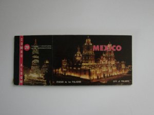 Mexico Postcard Folder, 20 Views in Combo Album, Vintage Chrome