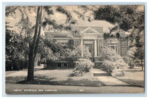 1955 Library Building Whitefield New Hampshire NH Posted Vintage Postcard 