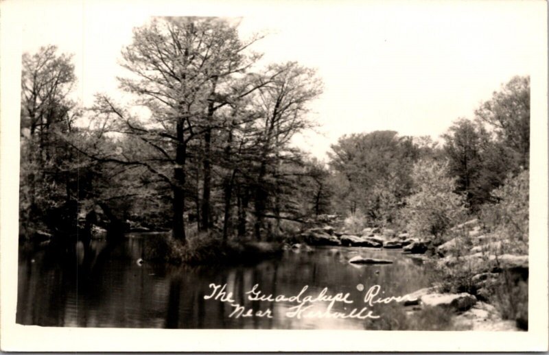 Real Photo Postcard The Guadalupe River near Kerrville, Texas
