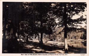 RUTTER ONTARIO~PINE BEACH~NORTH CHANNEL~ FRENCH RIVER~REAL PHOTO POSTCARD 1956