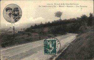 FRANCE AUTO RACING Circuit Seine-Inferieure Une Descente c1910 Postcard