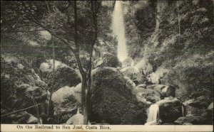 San Jose Costa Rica On the Railroad Used Limon Cancel 1917 Postcard