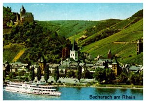 Bacharach am Rhein Boat Postcard