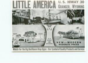 Postcard  Wyoming Original Little America Old Gas Station Covey Gas   # 4404A