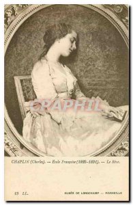 Old Postcard Charles Chaplin Ecole Francaise Le Reve Museum of Longchamp Mars...