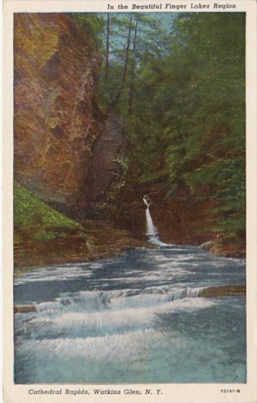 New York Watkins Glen Cathedral Rapids Curteich