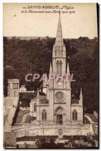 Old Postcard St. Address The Church And The memorial Militaria 1914 1918