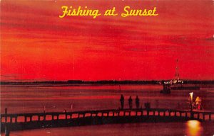 Fishing At Sunset - Gulf Coast of Texas, Texas TX