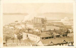 1940s Everett Washington Wood Pulp Mill RPPC Real photo postcard 7847 Ellis