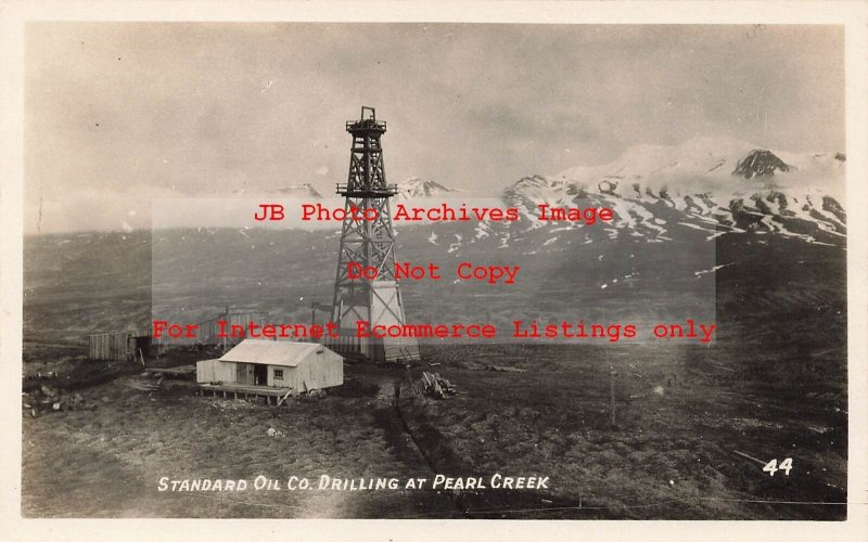 AK, Pearl Creek, Alaska, RPPC, Standard Oil Company, Drilling Derrick, Photo 44