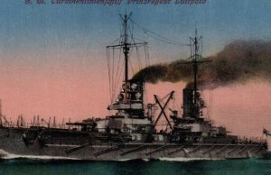 SMS Prinzregent Luitpold German Imperial Navy Turbine Battleship WWI c.1910s