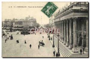 Postcard Old Bordeaux Place de la Comedie