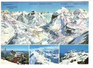 Pictorial Photographic Map, Mountains, Engelberg, Switzerland