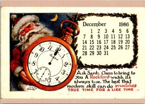 Calendar Card December 1986