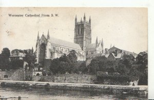 Worcestershire Postcard - Worcester Cathedral from S.W. - TZ11374