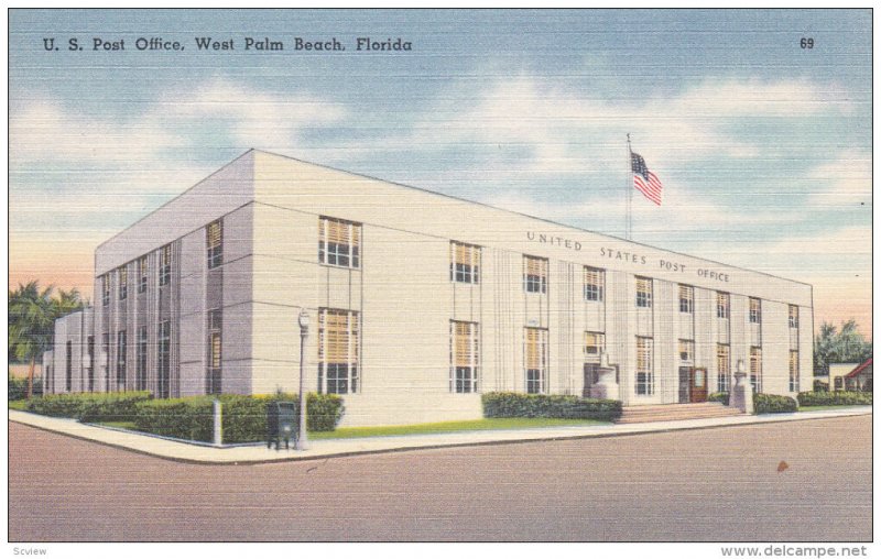 U. S. Post Office, WEST PALM BEACH, Florida, 30-40s