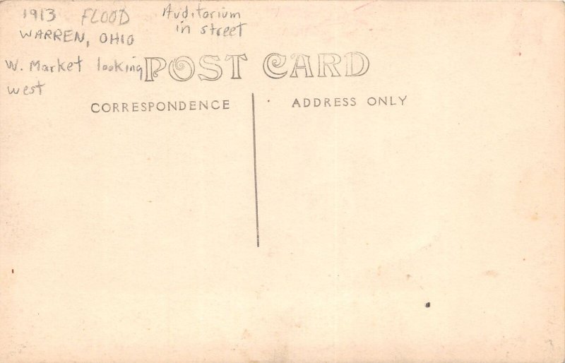 J70/ Warren Ohio RPPC Postcard c1913 Flood Disaster Crystal Laundry 263