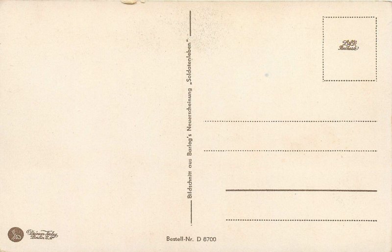 Comic Post card WW1 Military humor illustration