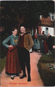 Thuringian Bride and Groom (Thüringer Brautpaar) Vintage Postcard C204