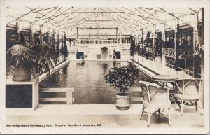 Victoria BC Crystal Gardens Swimming Pool Real Photo Postcard E91 *as is