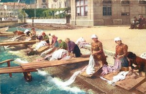 Postcard C-1910 Como Italy outdoor laundry native women #703-5 FR24-3168