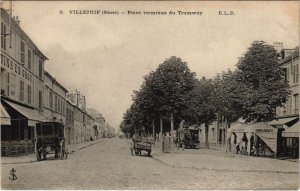 CPA VILLEJUIF Point terminus du Tramway (65522)