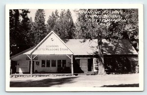 RPPC BUTTE COUNTY, CA California ~ Roadside BUTTE MEADOWS STORE c1940s Postcard