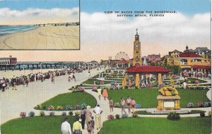 View of Automobile Races from The Boardwalk Daytona Beach Florida