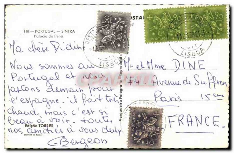 Portugal Old Postcard Sintra Palacio da Pena