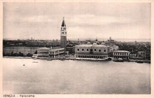 Vintage Postcard Venezia Panorama Buildings Lake Historal Famous Tourist Spot