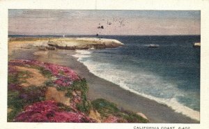 Vintage Postcard 1932 California Coast Kainer Studios Los Angeles California CA