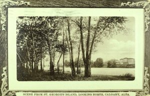 C.1900-10 St. George's Island, Calgary, Alta., Canada Vintage Postcard F15