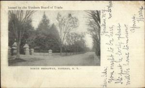 Yonkers NY North Broadway c1905 Postcard