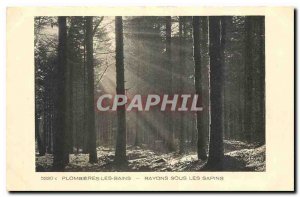 Old Postcard Plombieres les Bains rays under firs