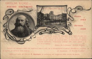 Pietro Sbarbaro Italian Journalist & Sociologist Rome & Savona c1900 Postcard