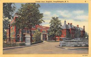 POUGHKEEPSIE, NY New York   VASSAR BROTHERS HOSPITAL   c1940's Linen Postcard